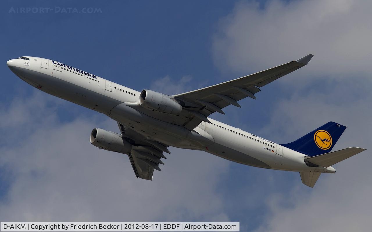 D-AIKM, 2008 Airbus A330-343X C/N 913, departure from Frankfurt