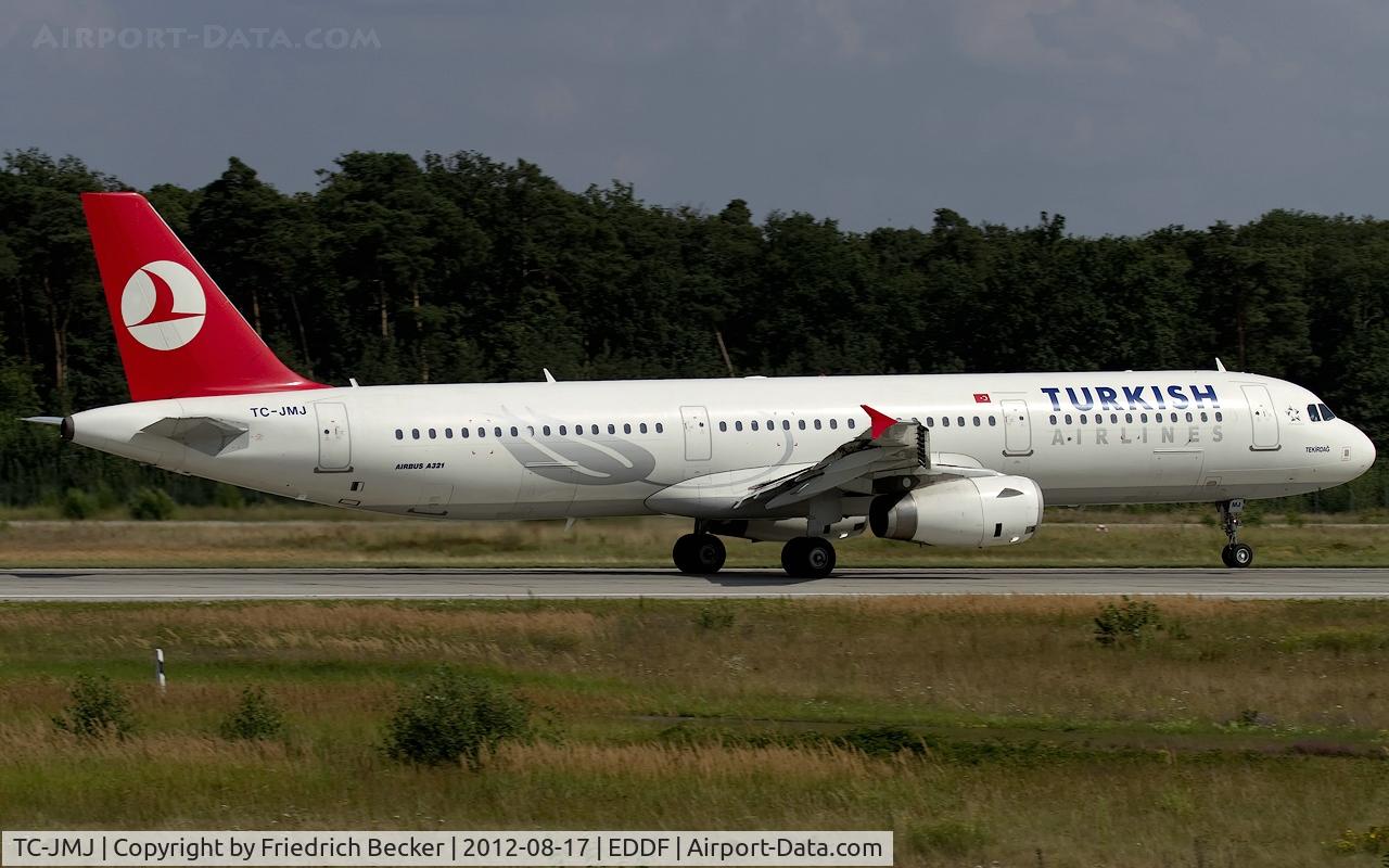 TC-JMJ, 2008 Airbus A321-232 C/N 3688, departure from Frankfurt