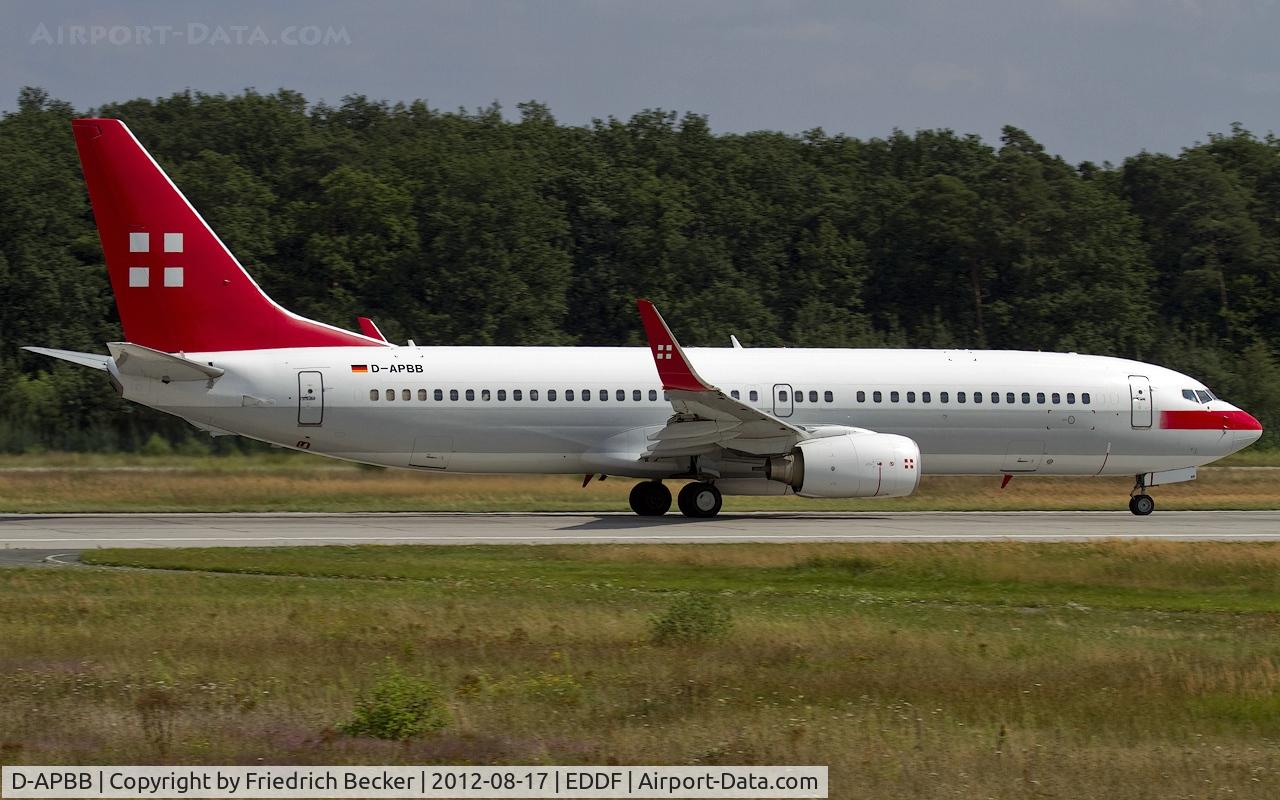 D-APBB, 2008 Boeing 737-8Q8 C/N 35278, departure from Frankfurt