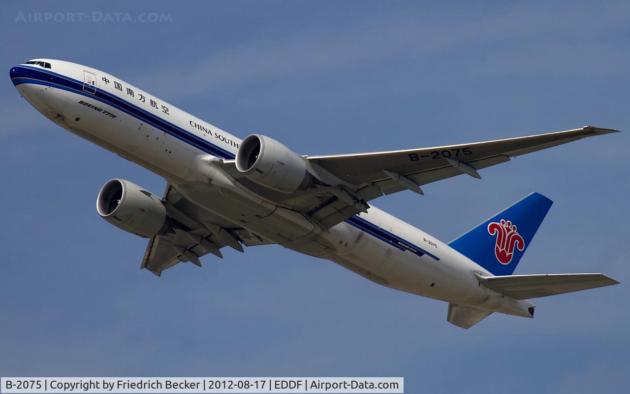 B-2075, 2009 Boeing 777-F1B C/N 37312, departure from Frankfurt