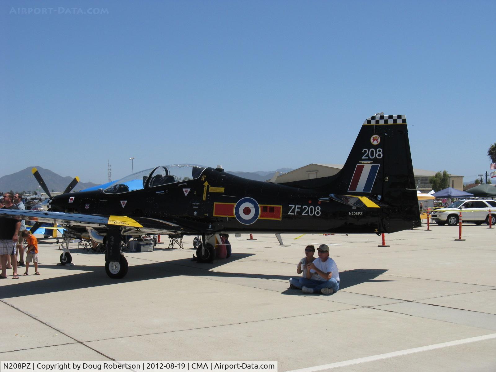 N208PZ, 1989 Short S-312 Tucano T1 C/N S034/T33, Short Bros. PLC S312 TUCANO T1 Mk.1, Garrett TPE331-12B Turboprop 1,100 shp, 4 blade prop, RAF basic trainer replacement for Hunting Percival (BAC) Jet Provost