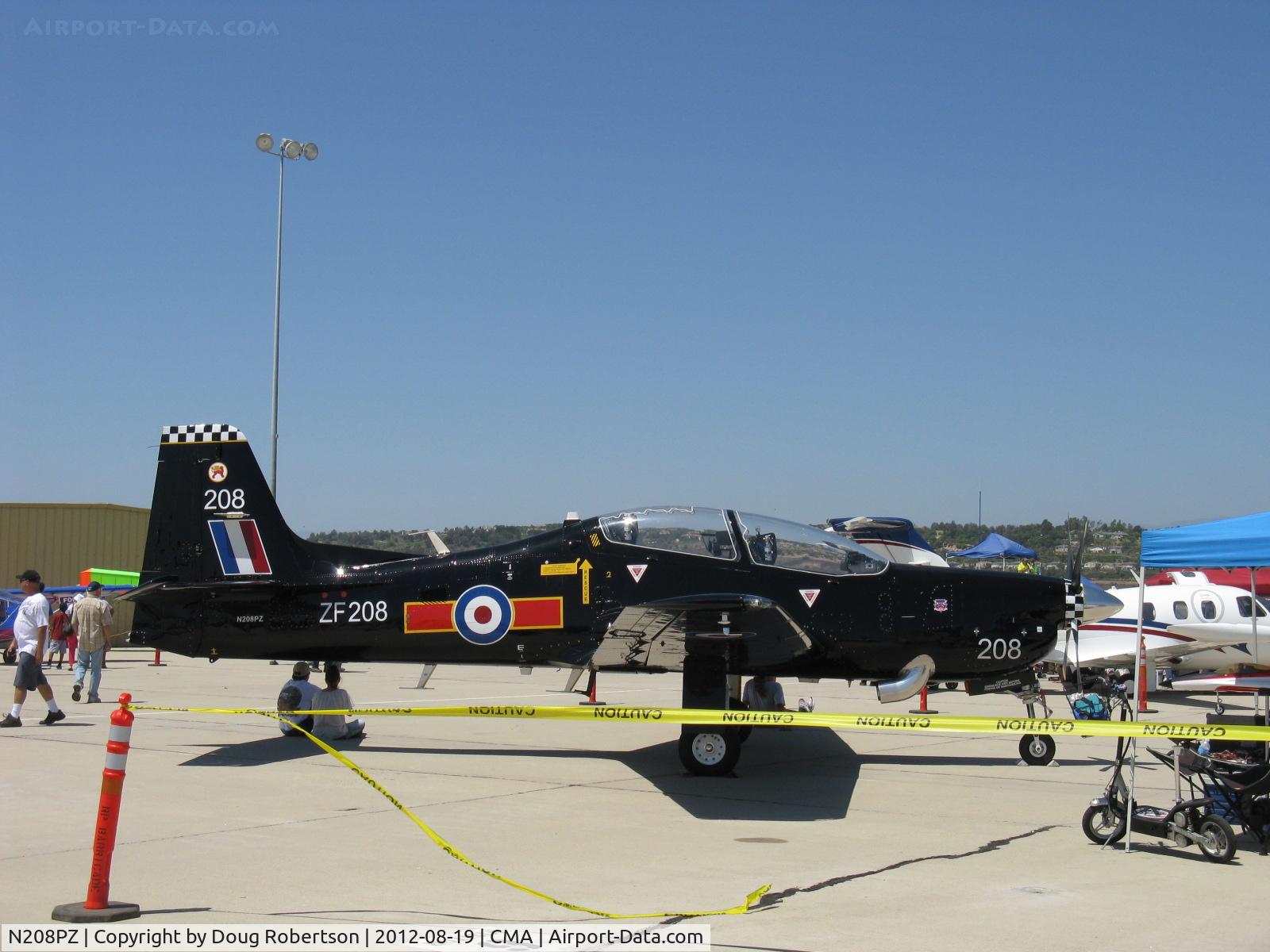 N208PZ, 1989 Short S-312 Tucano T1 C/N S034/T33, Short Bros. PLC S312 TUCANO (Toucan) T1 Mk.1, one Garrett TPE331-12B Turboprop 1,100 shp, 4 blade prop. Built under license from Brazil's Embraer EMB-312 highly modified to RAF requirements