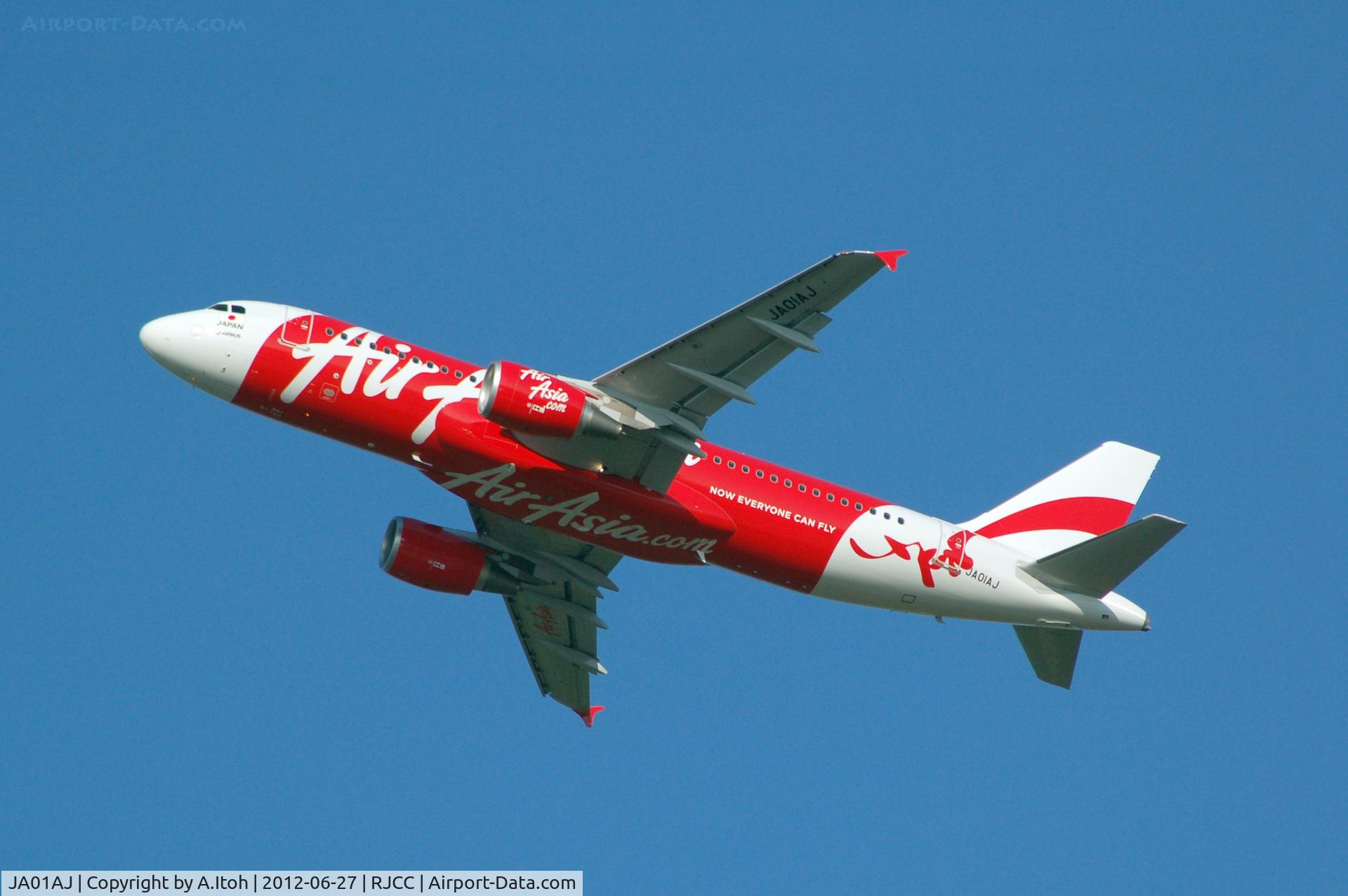 JA01AJ, 2012 Airbus A320-216 C/N 5153, AirAsia  LCC  Rwy 01L  Takeoff
