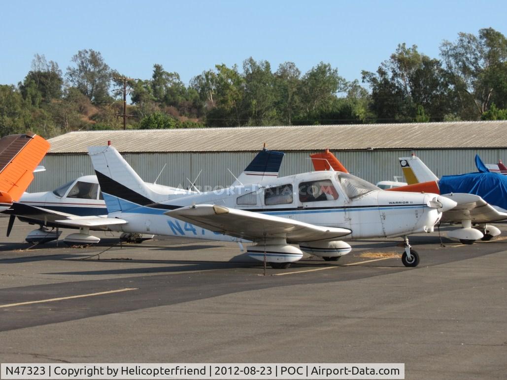 N47323, 1977 Piper PA-28-161 C/N 28-7816058, Parked and tied down