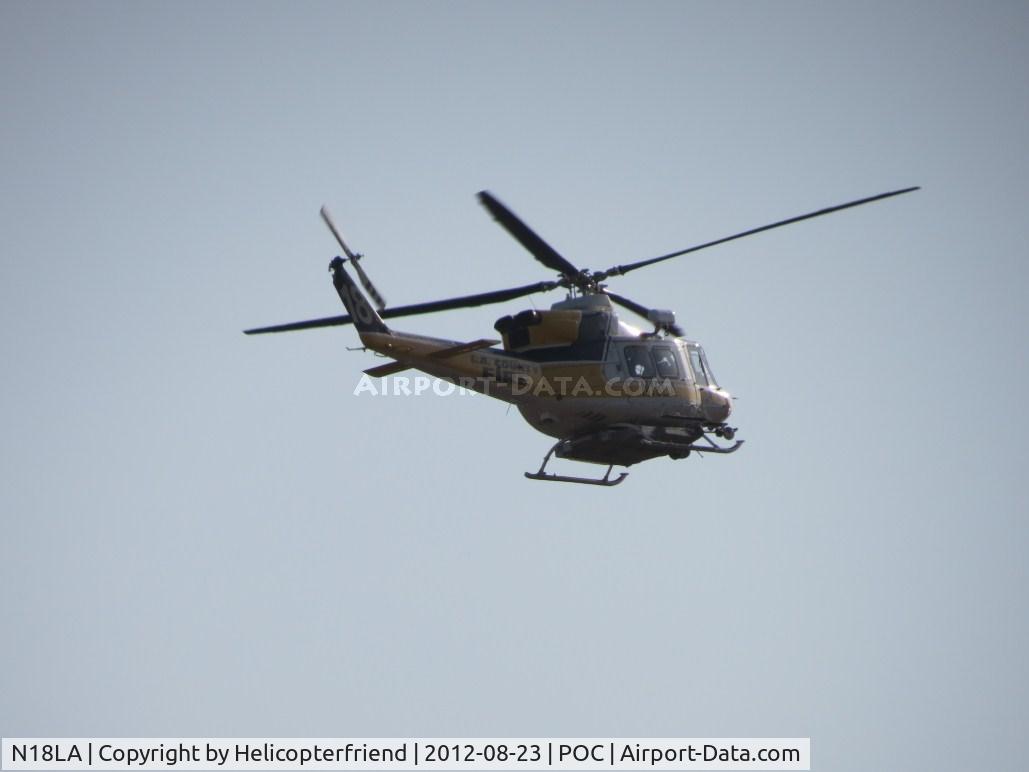 N18LA, 1992 Bell 412 C/N 36043, Headed out westbound responding to a call for assistance