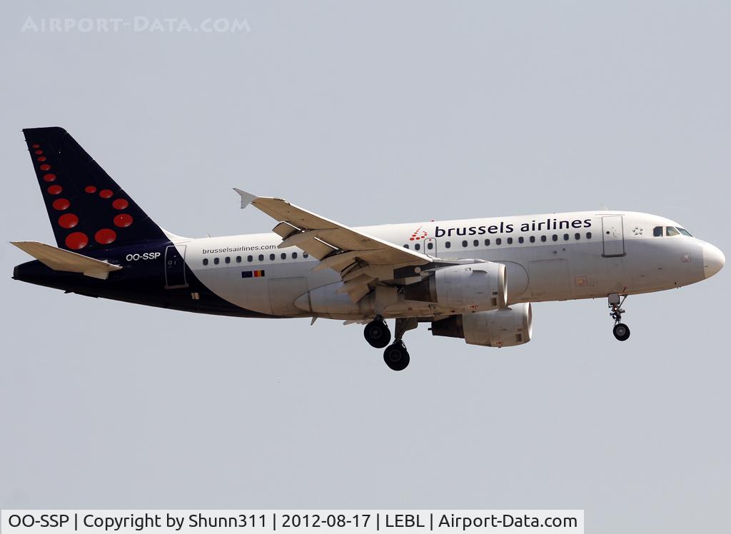 OO-SSP, 1996 Airbus A319-113 C/N 644, Landing rwy 25R