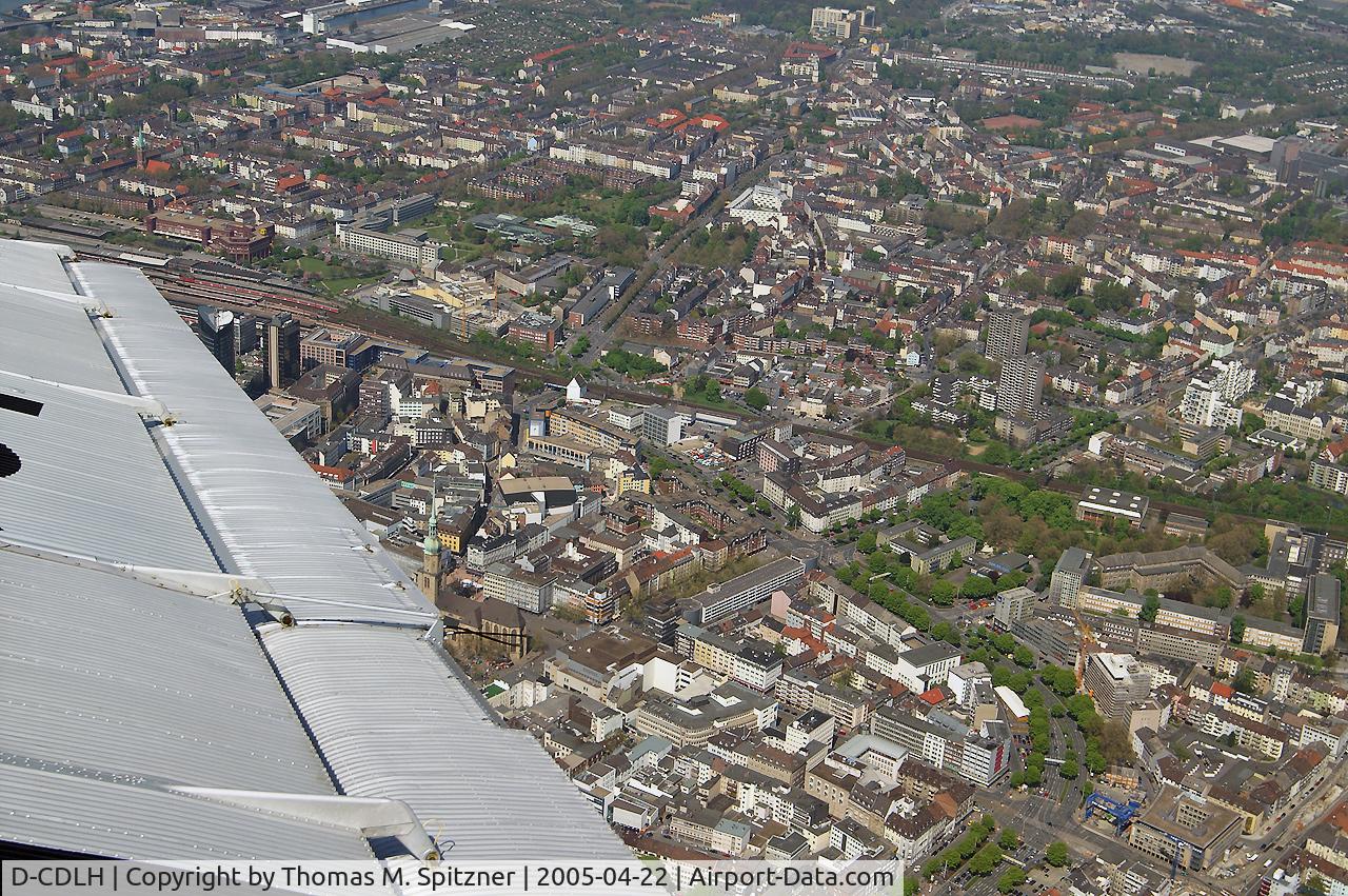 D-CDLH, 1936 Junkers Ju-52/3m C/N 130714, D-CDLH inflight over Dortmund city.