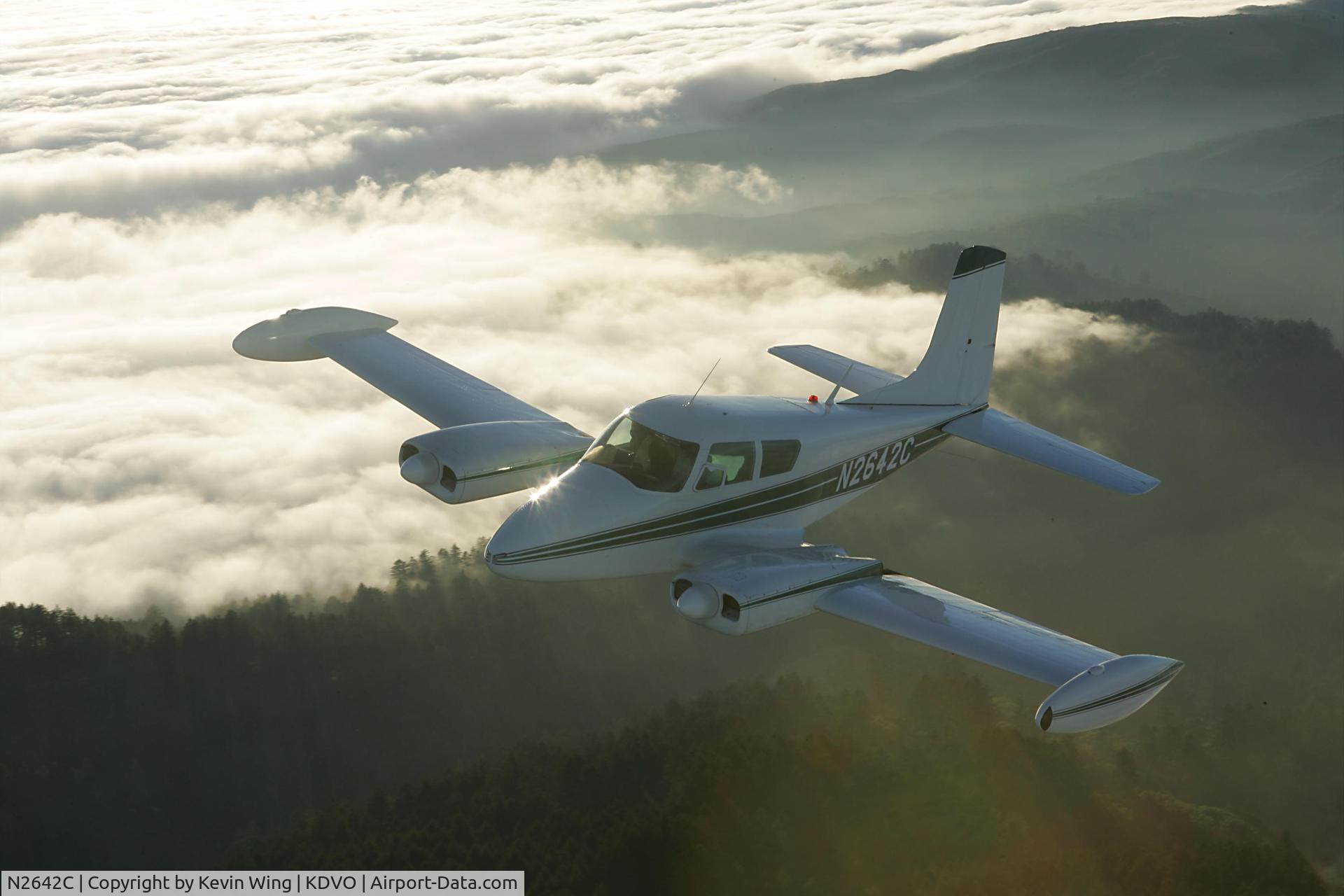 N2642C, 1955 Cessna 310 C/N 35042, Taken over Marin County coast north of San Francisco.