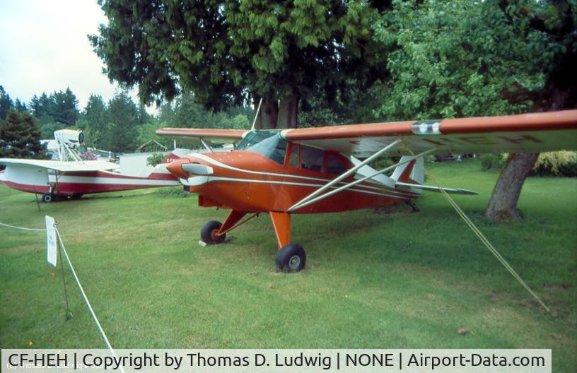 CF-HEH, 1953 Piper PA-20-135 Pacer C/N 20 942, In the Canadian Museum of Flight at its former site in 1991