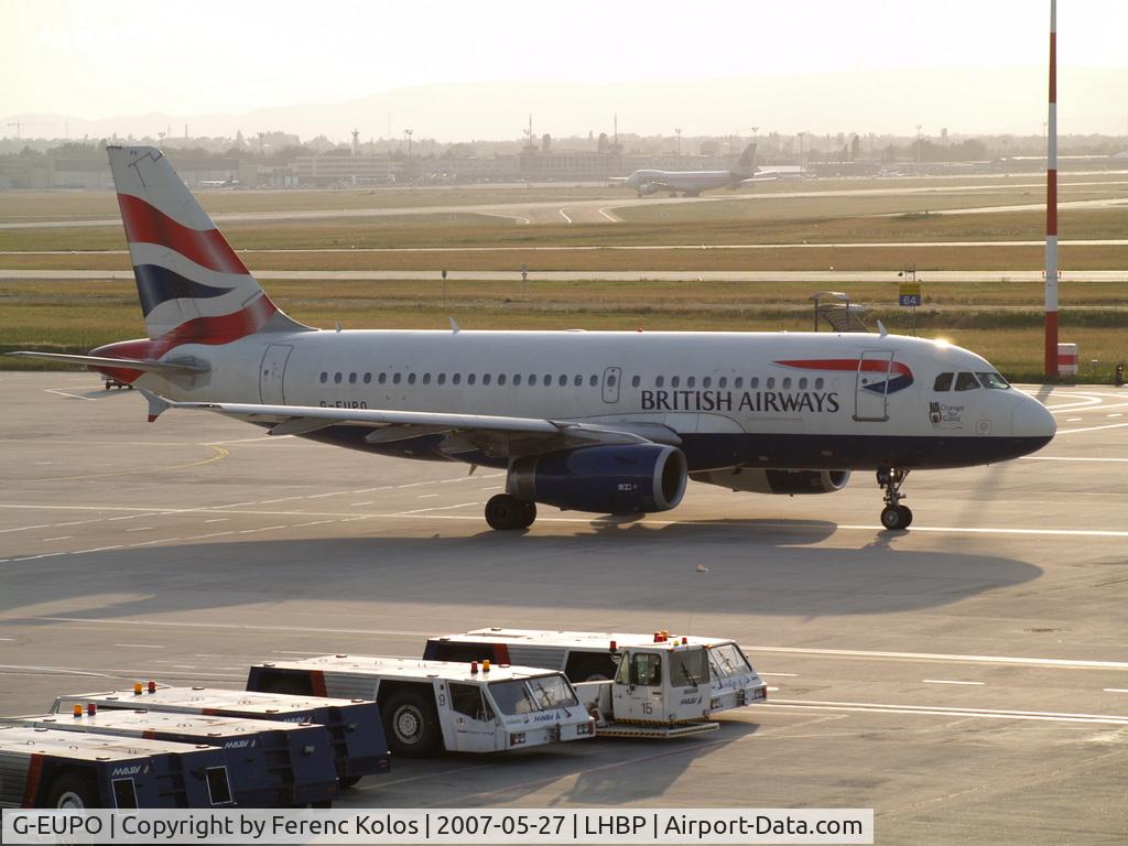 G-EUPO, 2000 Airbus A319-131 C/N 1279, Ferihegy