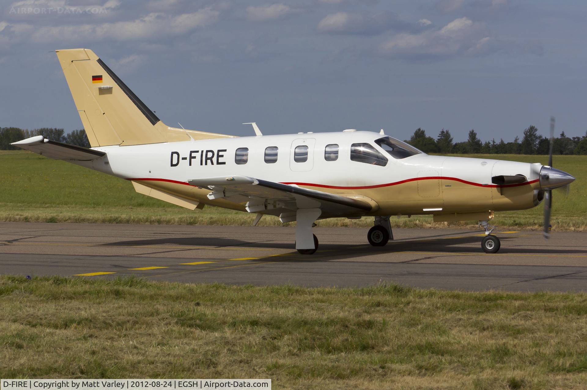D-FIRE, Socata TBM-700A C/N 137, Departing SaxonAir.
