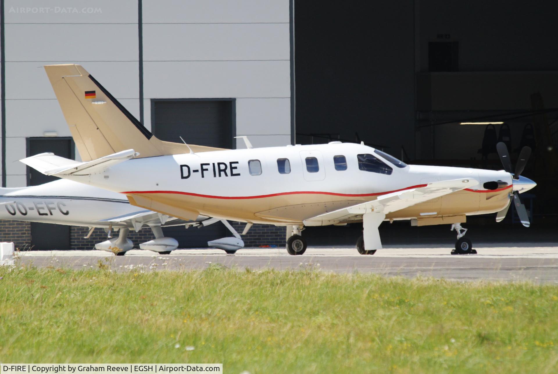 D-FIRE, Socata TBM-700A C/N 137, Parked at Norwich.