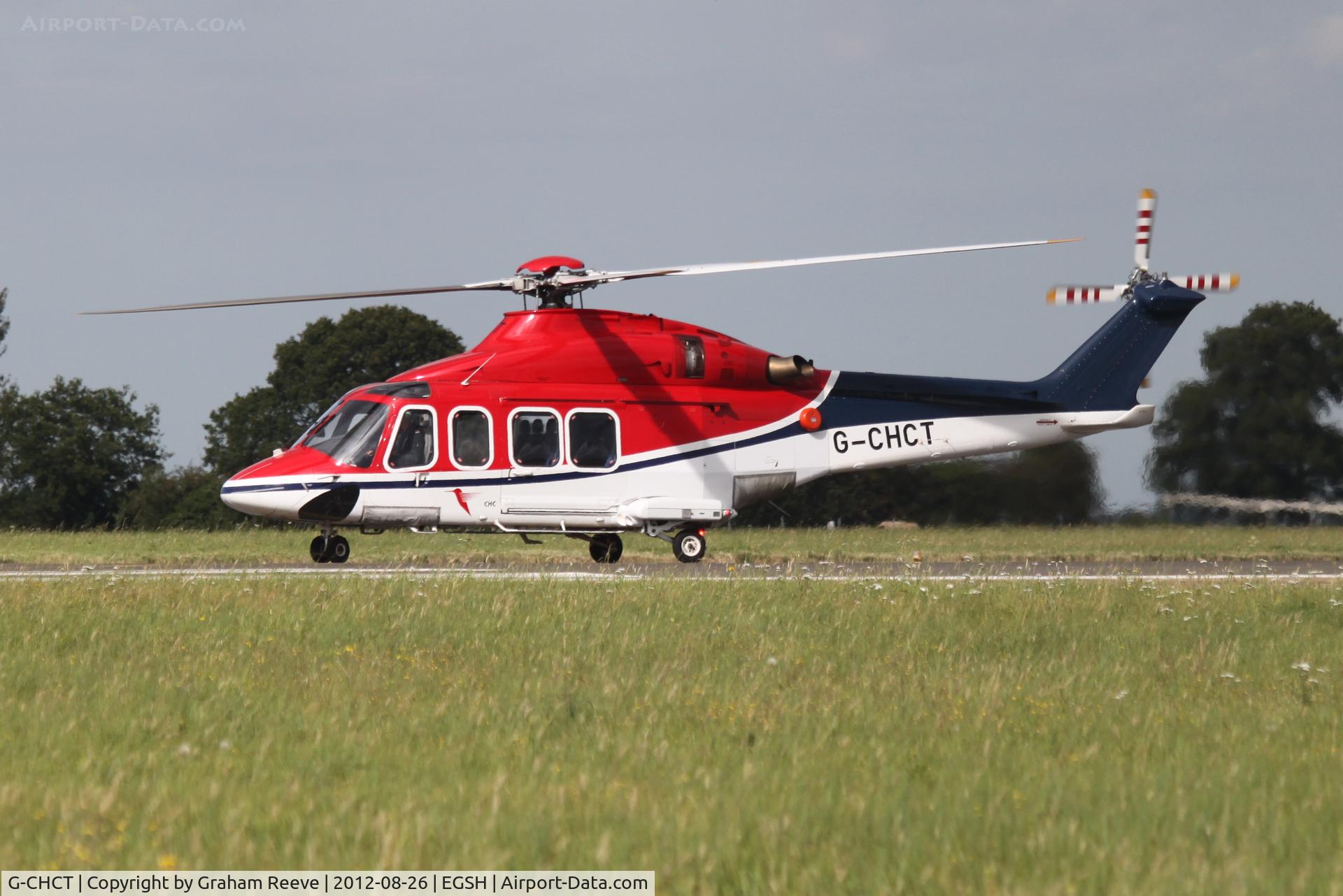G-CHCT, 2006 Agusta AB-139 C/N 31042, About to depart.