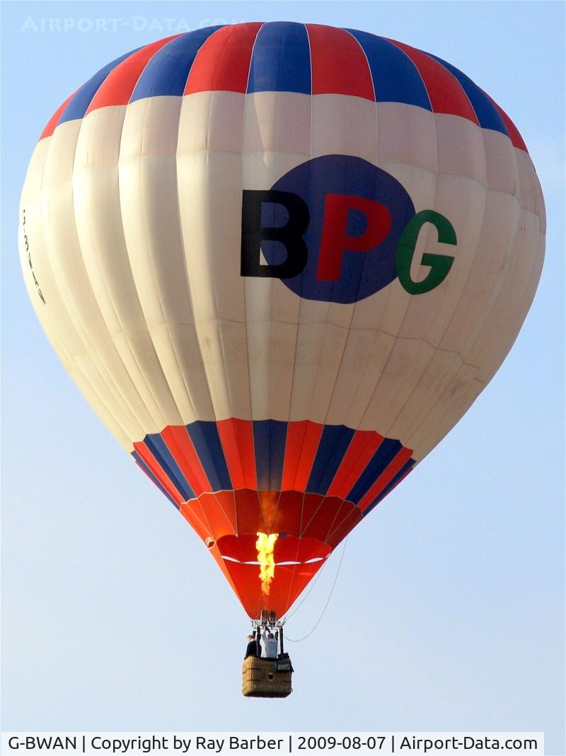 G-BWAN, 1995 Cameron Balloons N-77 C/N 3499, Cameron Ballon N-77 [3499]  Ashton Court-Bristol~G 07/08/2009.