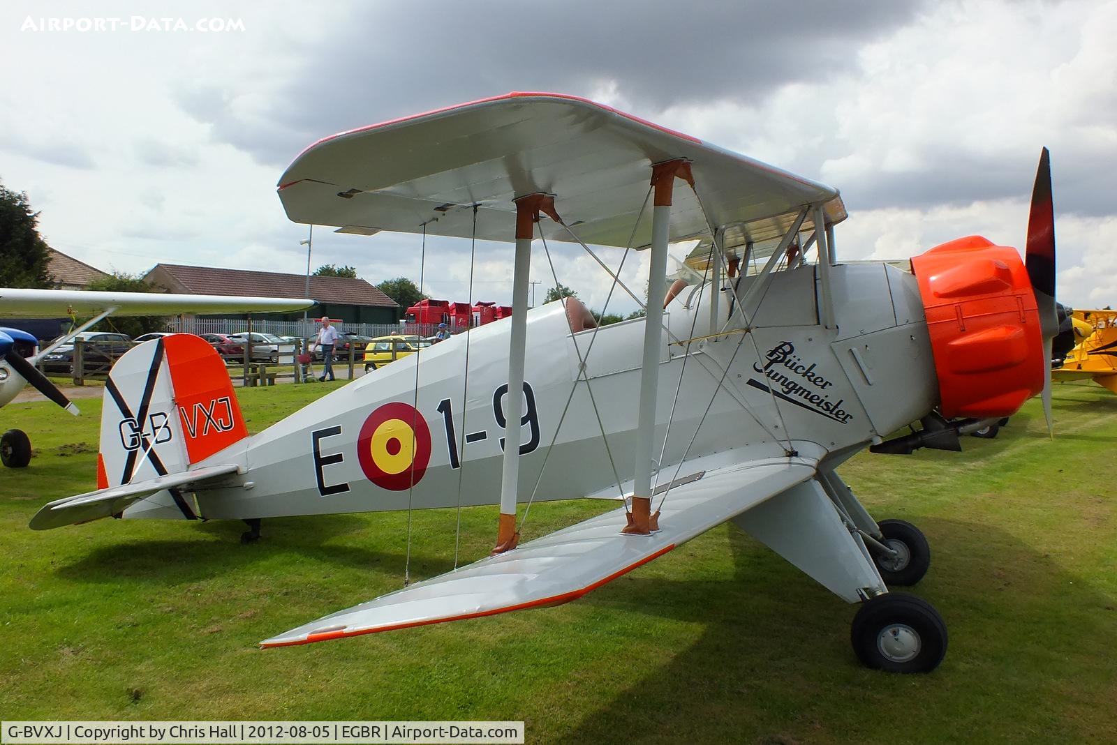 G-BVXJ, 1937 Bucker Bu-133C Jungmeister C/N E-19, The Real Aeroplane Club's Summer Madness Fly-In, Breighton