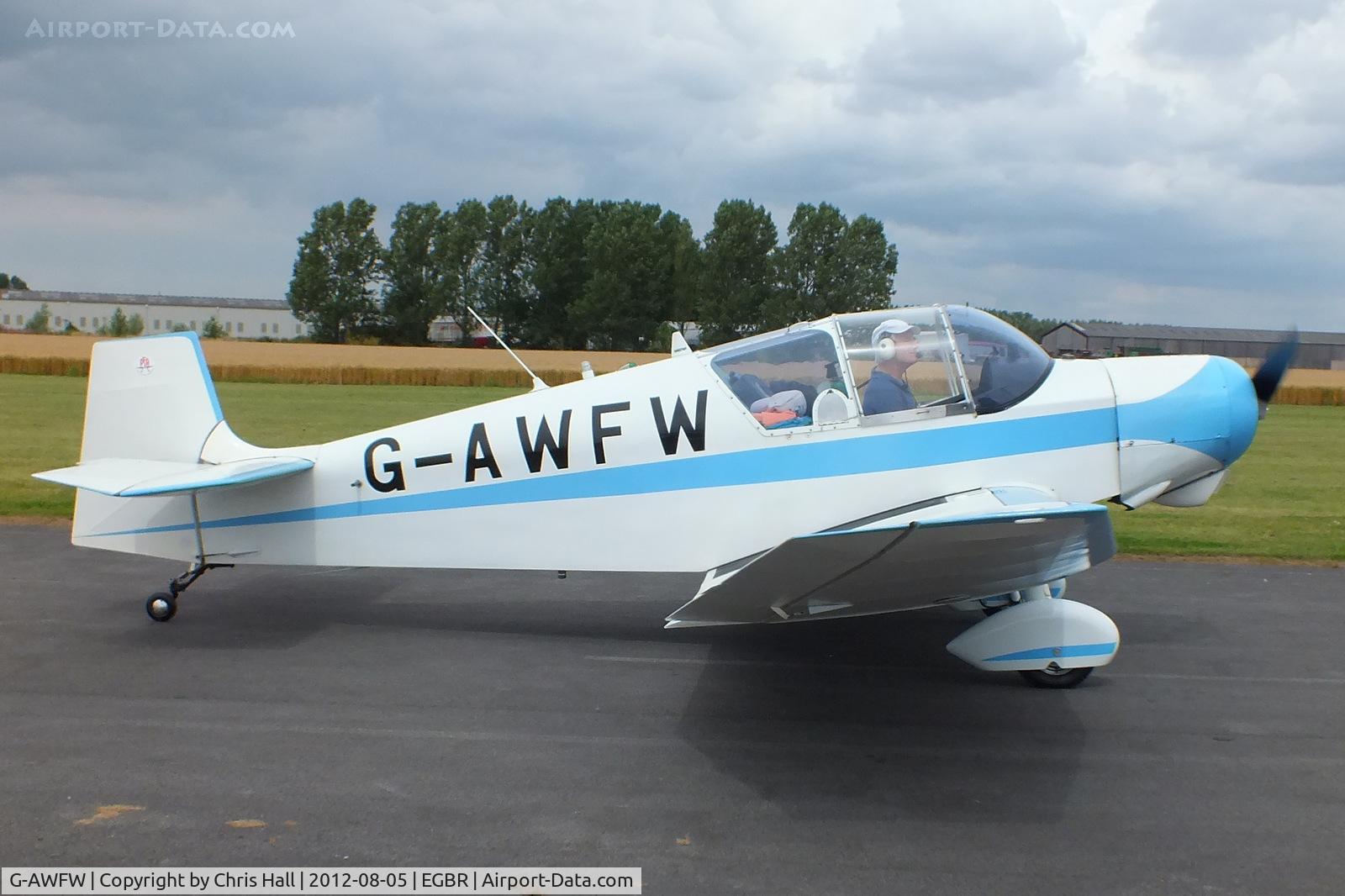 G-AWFW, 1957 SAN Jodel D-117 C/N 599, The Real Aeroplane Club's Summer Madness Fly-In, Breighton