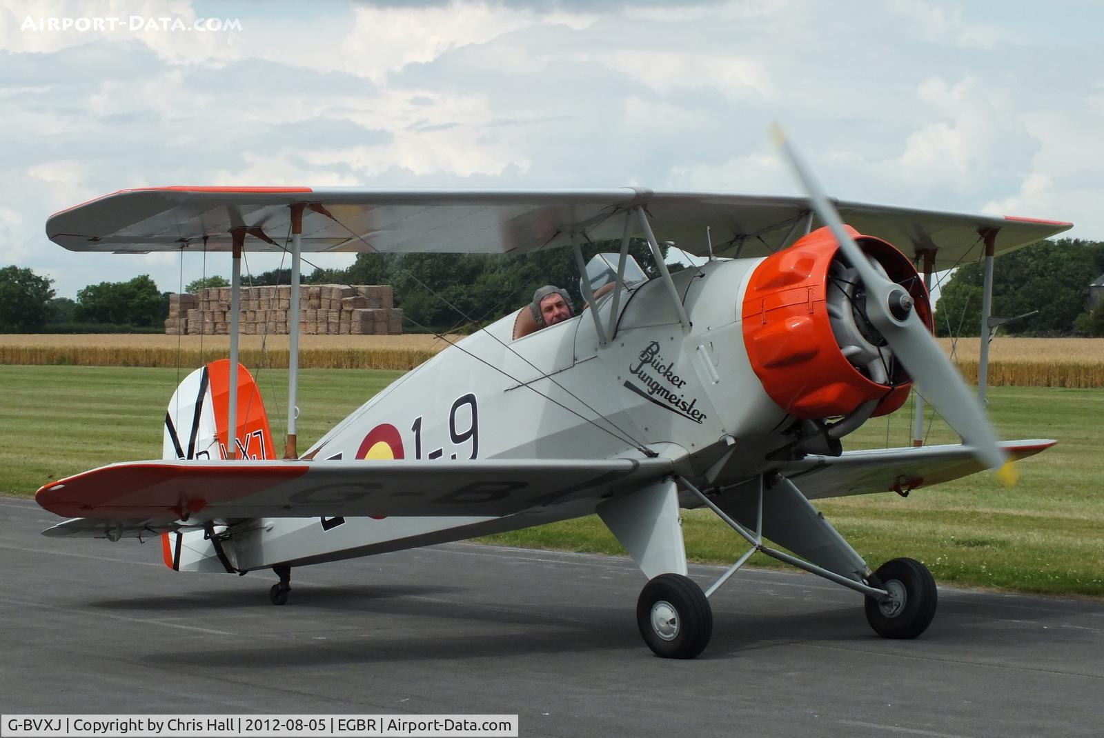 G-BVXJ, 1937 Bucker Bu-133C Jungmeister C/N E-19, The Real Aeroplane Club's Summer Madness Fly-In, Breighton