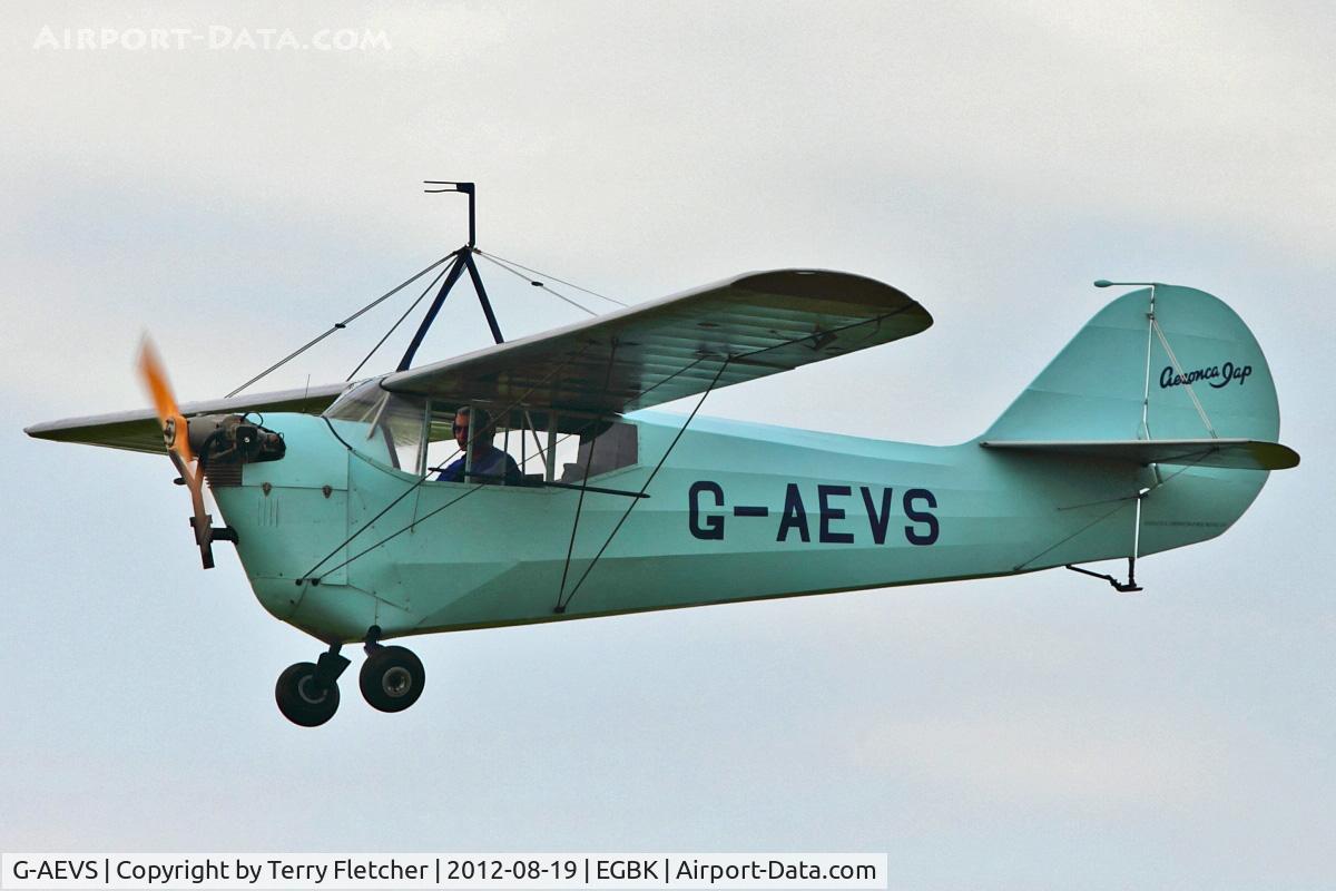 G-AEVS, 1937 Aeronca 100 C/N AB114, 1937 Aeronca 100, c/n: AB114 displaying at 2012 Sywell Airshow