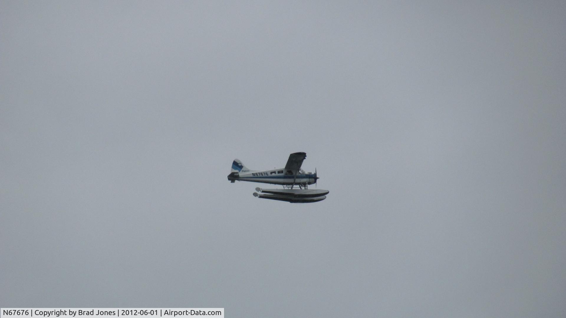 N67676, 1954 De Havilland Canada Beaver DHC-2 MK.1 C/N 809, Picture of this plane taken in flight from the Norwegien Pearl by me, Alaska 6/1/12. Beautifull plane watched it land in the water. What a confusing tail number. Take some pratice for a pilot to call out that number. Pilot looked good in flight and landin