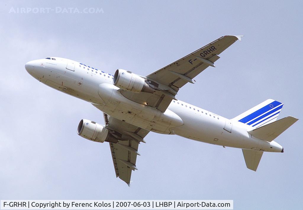 F-GRHR, 2001 Airbus A319-111 C/N 1415, Ferihegy
