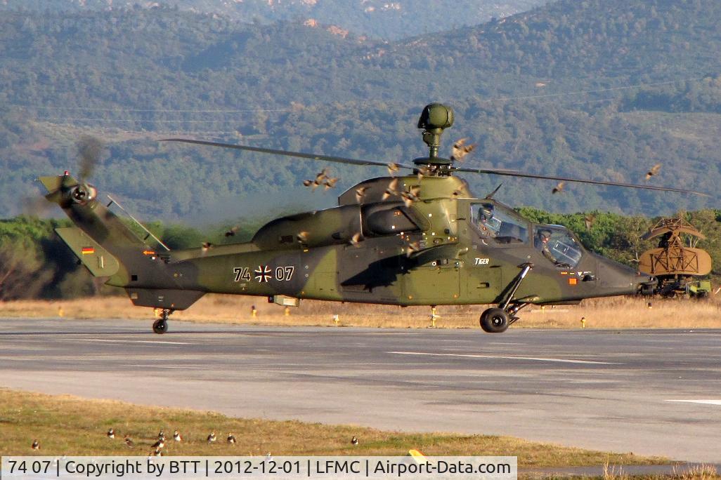 74 07, Eurocopter EC-665 Tiger UHT C/N 1007, Return from training flight