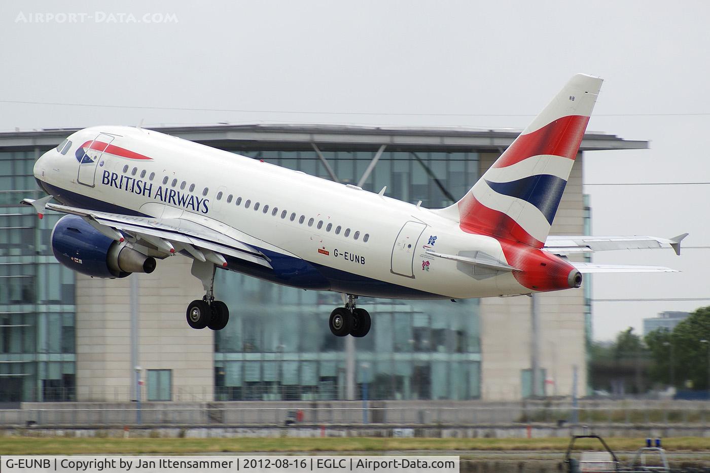 G-EUNB, 2009 Airbus A318-112 C/N 4039, G-EUNB @ EGLC