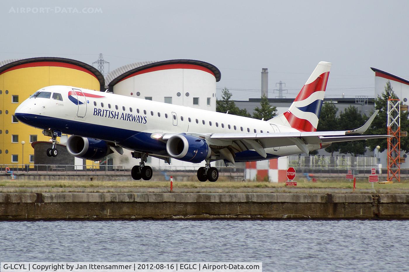 G-LCYL, 2010 Embraer 190SR (ERJ-190-100SR) C/N 19000346, G-LCYL @ EGLC