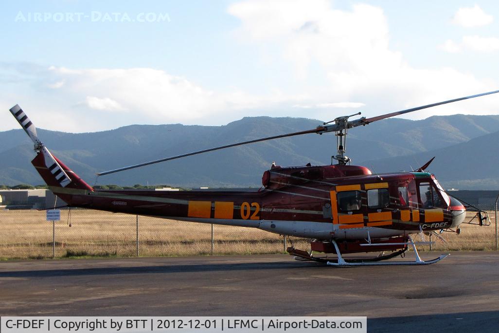 C-FDEF, 1969 Bell 205A-1 C/N 30038, Parking at home base Le Luc