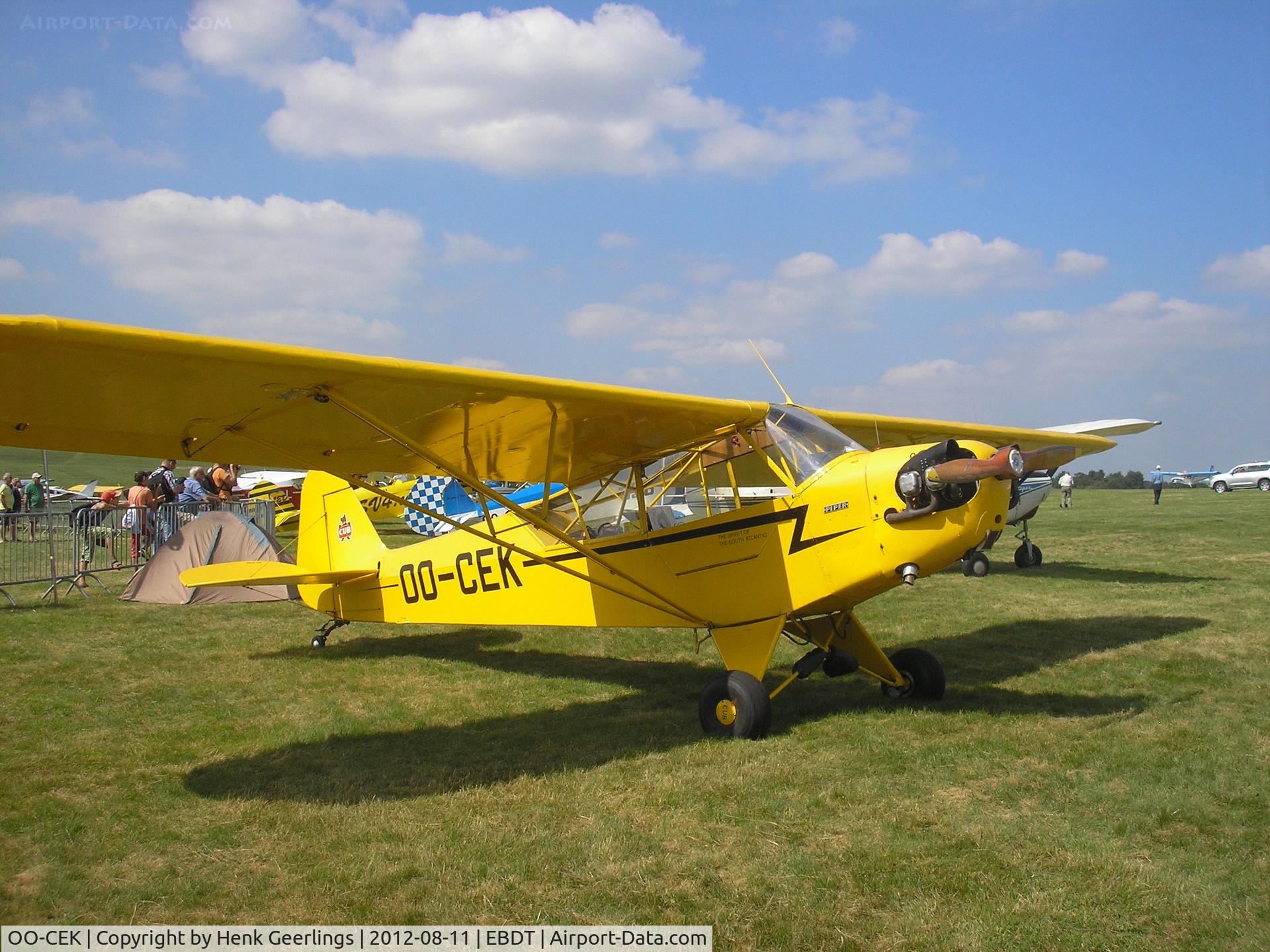 OO-CEK, 1944 Piper L-4J Grasshopper (J3C-65D) C/N 12760, Oldtimer Fly In Schaffen Diest  , Belgium ,  August 2012