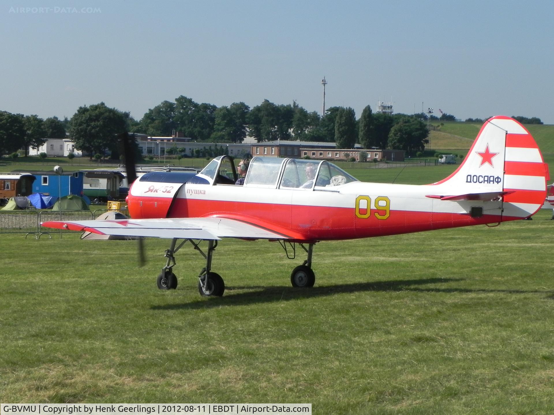 G-BVMU, 1994 Yakovlev (Aerostar) Yak-52 C/N 9411809, Oldtimer Fly In Schaffen Diest  , Belgium ,  August 2012