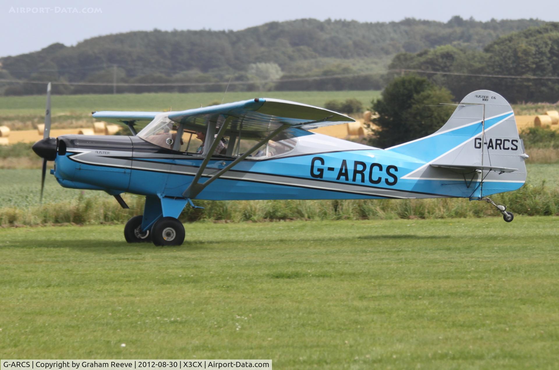 G-ARCS, 1960 Auster D6-180 C/N 3703, Taking off from Northrepps.
