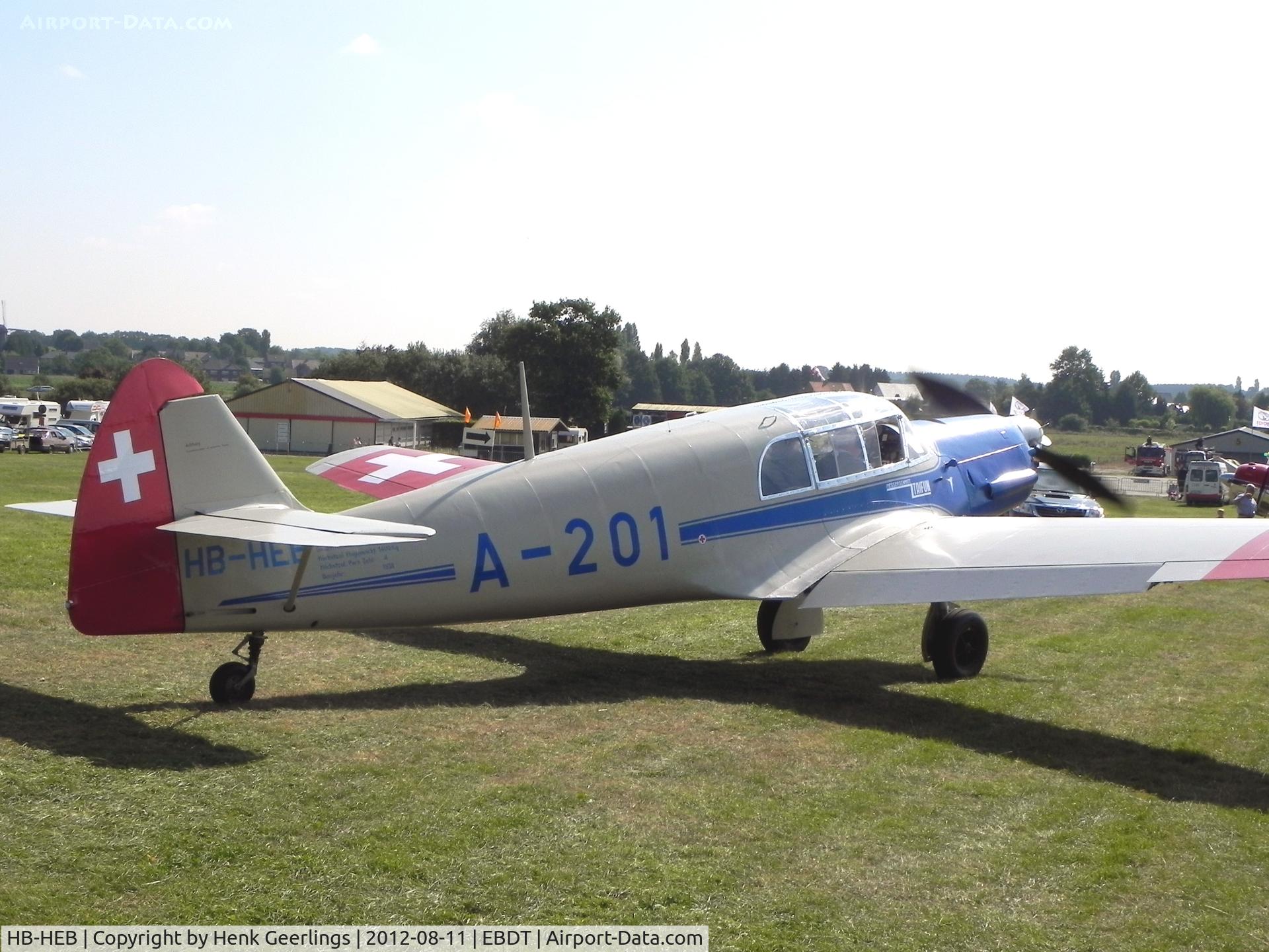 HB-HEB, 1938 Messerschmitt Bf-108B-1 Taifun C/N 1988, Oldtimer Fly In Schaffen Diest  , Belgium ,  August 2012
