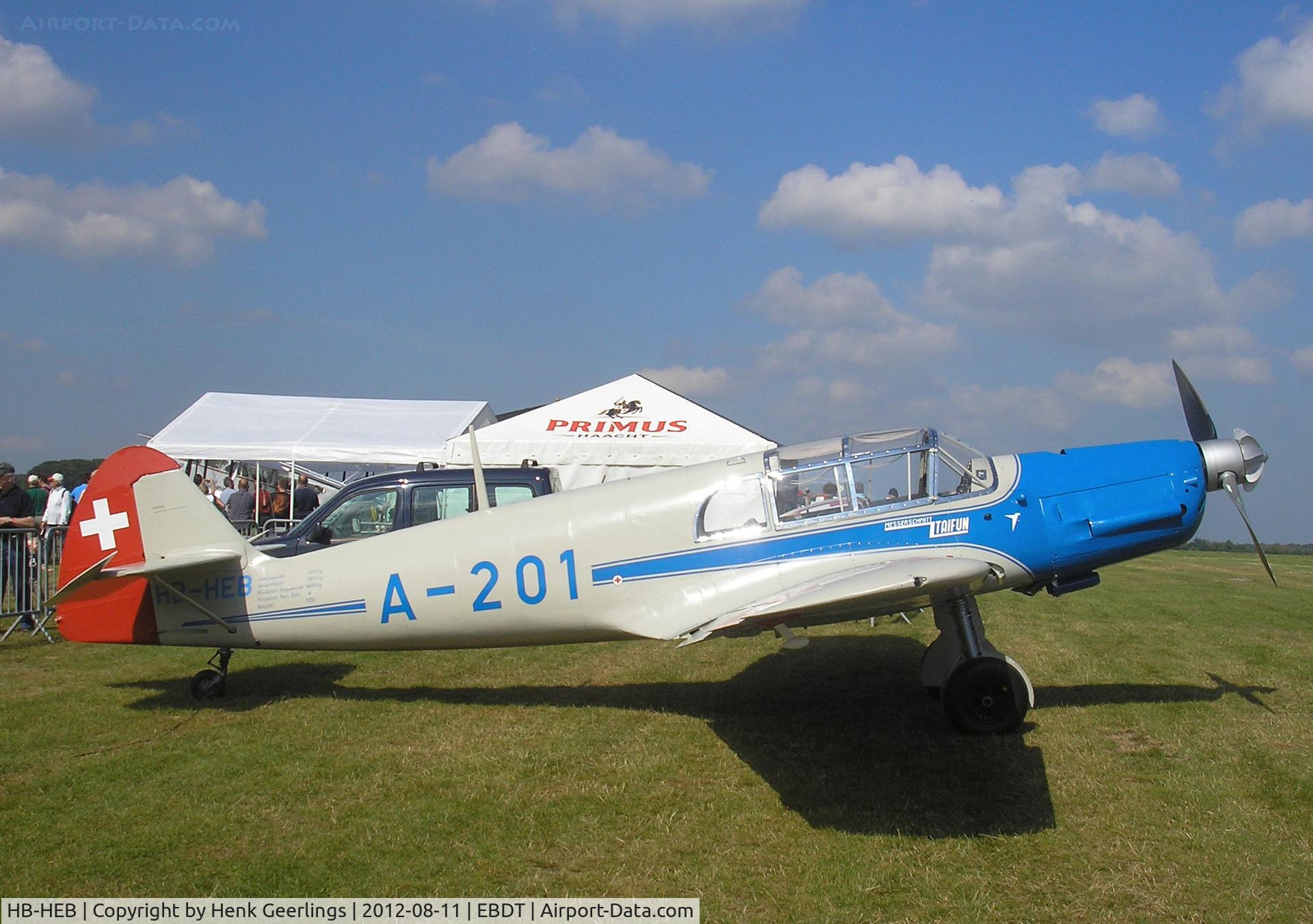 HB-HEB, 1938 Messerschmitt Bf-108B-1 Taifun C/N 1988, Oldtimer Fly In Schaffen Diest  , Belgium ,  August 2012