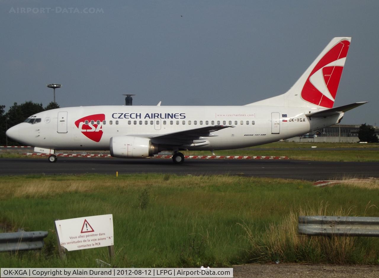 OK-XGA, 1992 Boeing 737-55S C/N 26539, C/N 2300, got a new paint job as a birthday present.