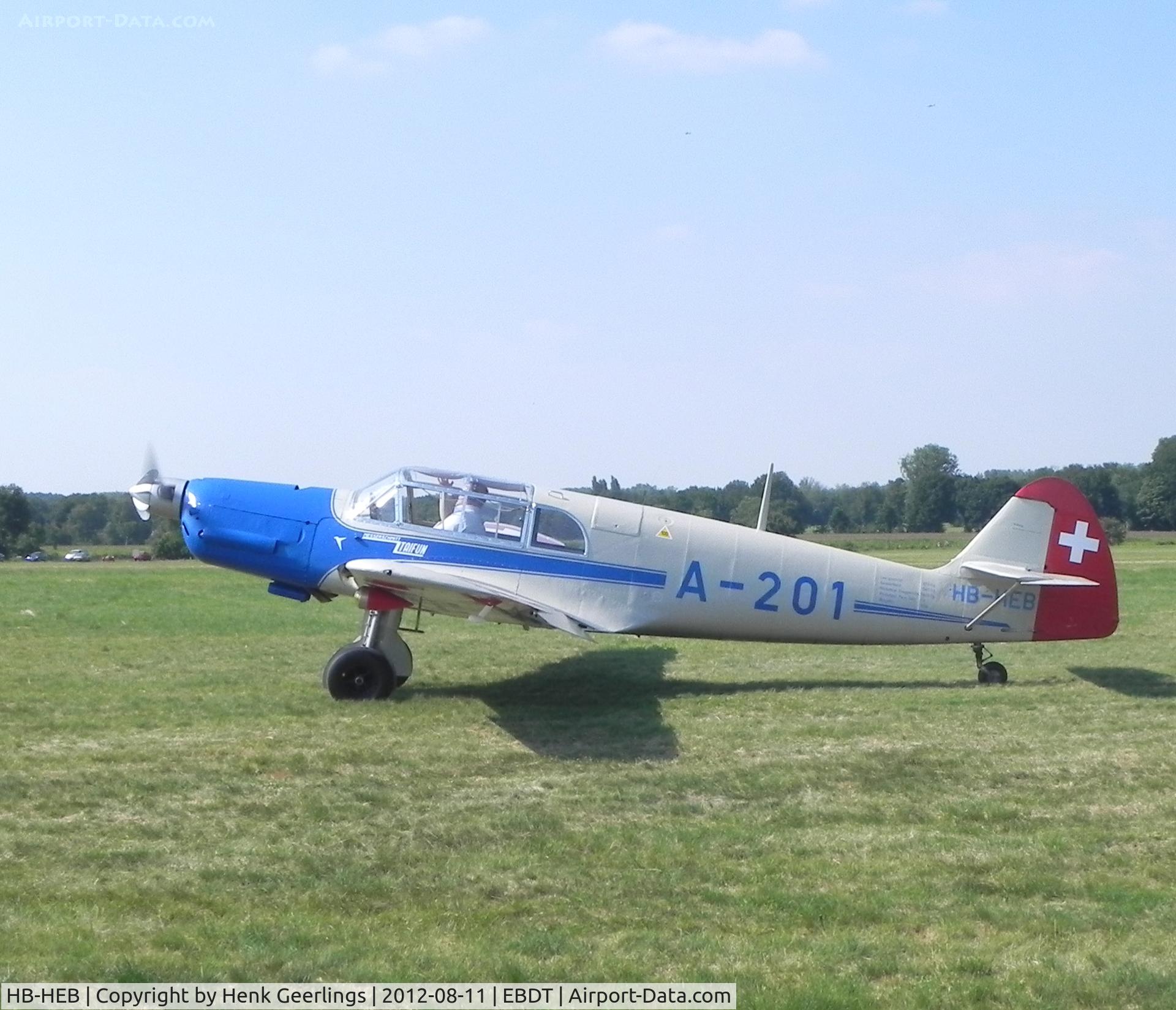 HB-HEB, 1938 Messerschmitt Bf-108B-1 Taifun C/N 1988, Oldtimer Fly In Schaffen Diest  , Belgium ,  August 2012