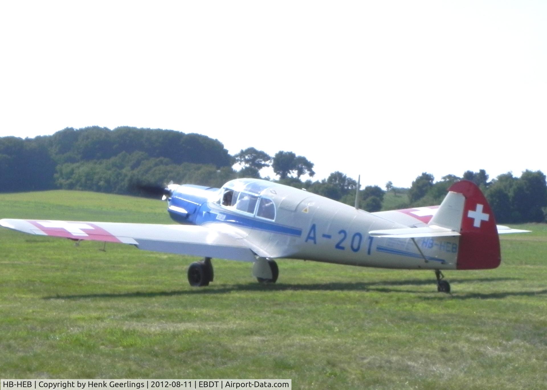 HB-HEB, 1938 Messerschmitt Bf-108B-1 Taifun C/N 1988, Oldtimer Fly In Schaffen Diest  , Belgium ,  August 2012