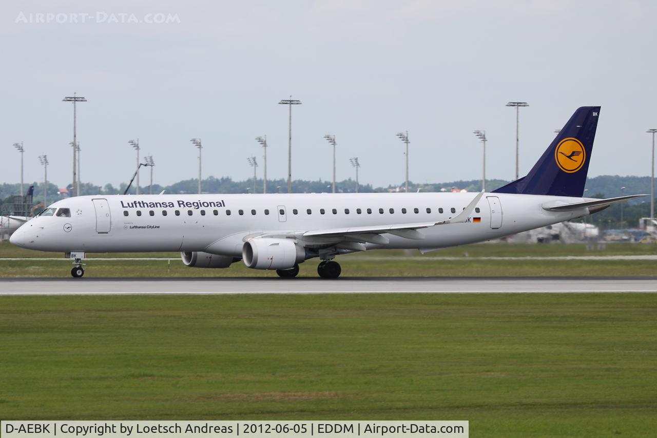 D-AEBK, 2011 Embraer 195LR (ERJ-190-200LR) C/N 19000500, Lufthansa City Line