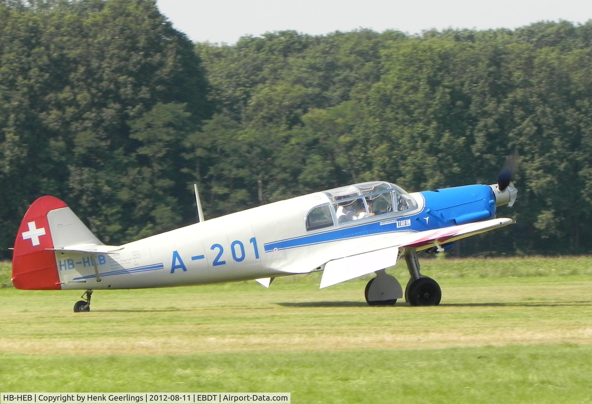 HB-HEB, 1938 Messerschmitt Bf-108B-1 Taifun C/N 1988, Oldtimer Fly In Schaffen Diest  , Belgium ,  August 2012
