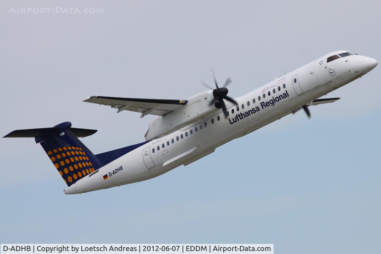 D-ADHB, 2001 De Havilland Canada DHC-8-402Q Dash 8 C/N 4029, Augsburg Airways