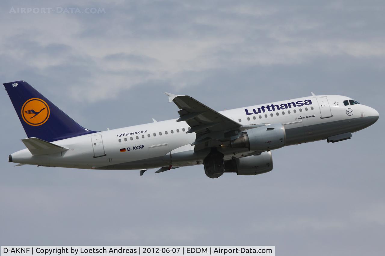 D-AKNF, 1997 Airbus A319-112 C/N 0646, former DLH /GWI / DLH Italy