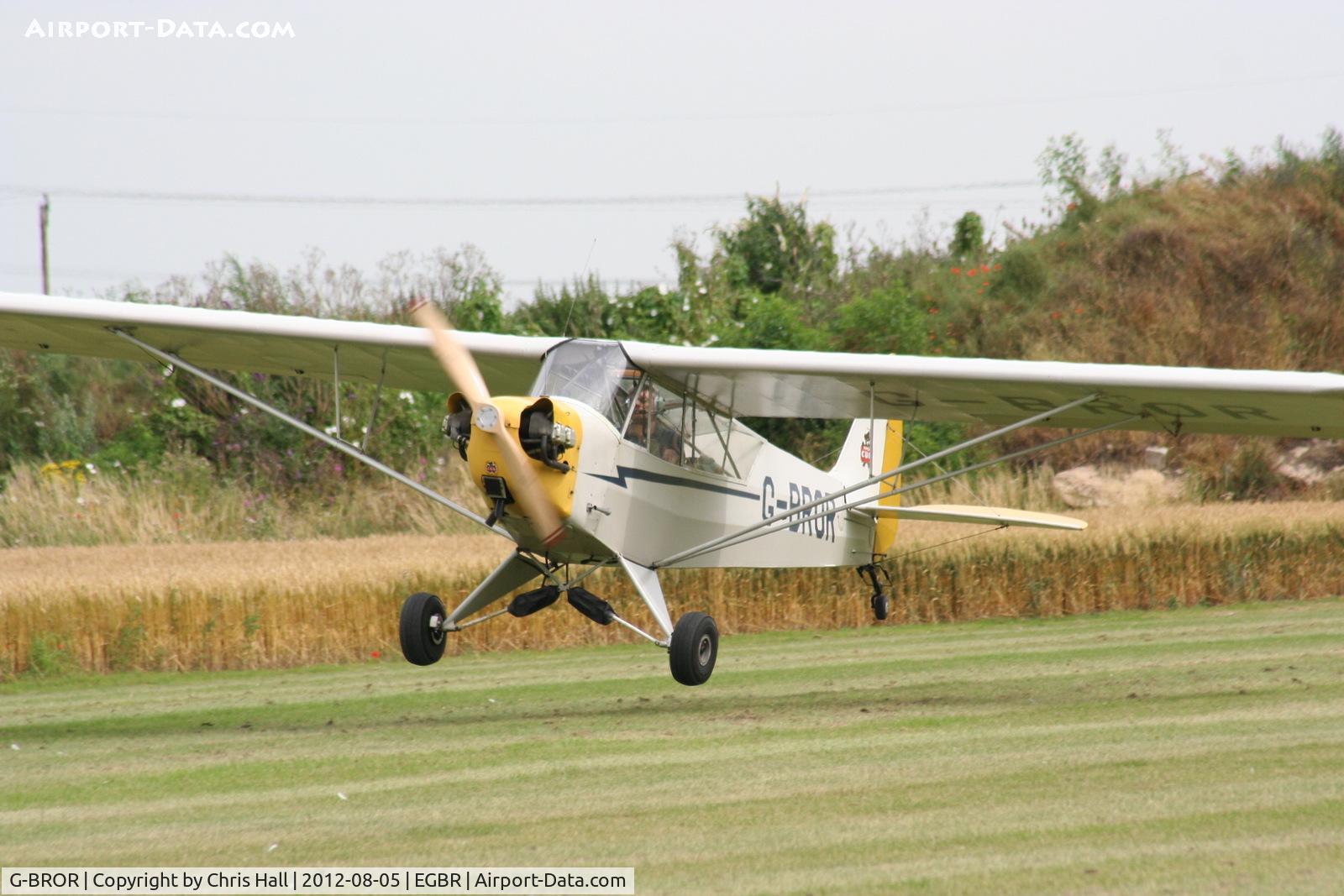 G-BROR, 1943 Piper L-4H Grasshopper (J3C-65D) C/N 10885, The Real Aeroplane Club's Summer Madness Fly-In, Breighton