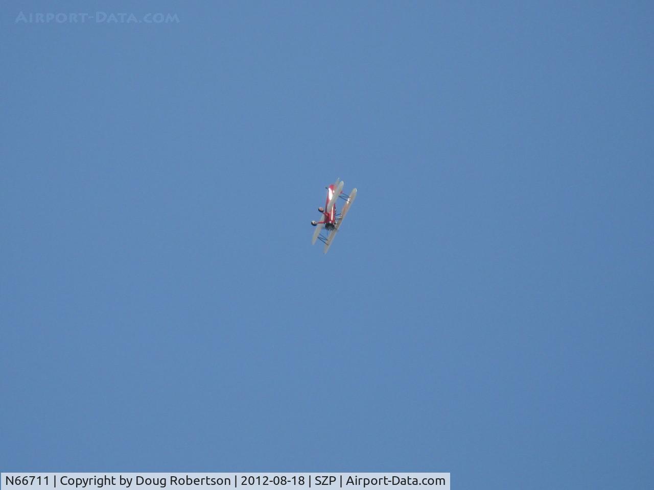 N66711, 1941 Boeing IB75A C/N 75-1675, 1941 Boeing Stearman IB75A, Jacobs R-755B2 275 Hp upgrade, young Sammy Mason's aerobatic routine