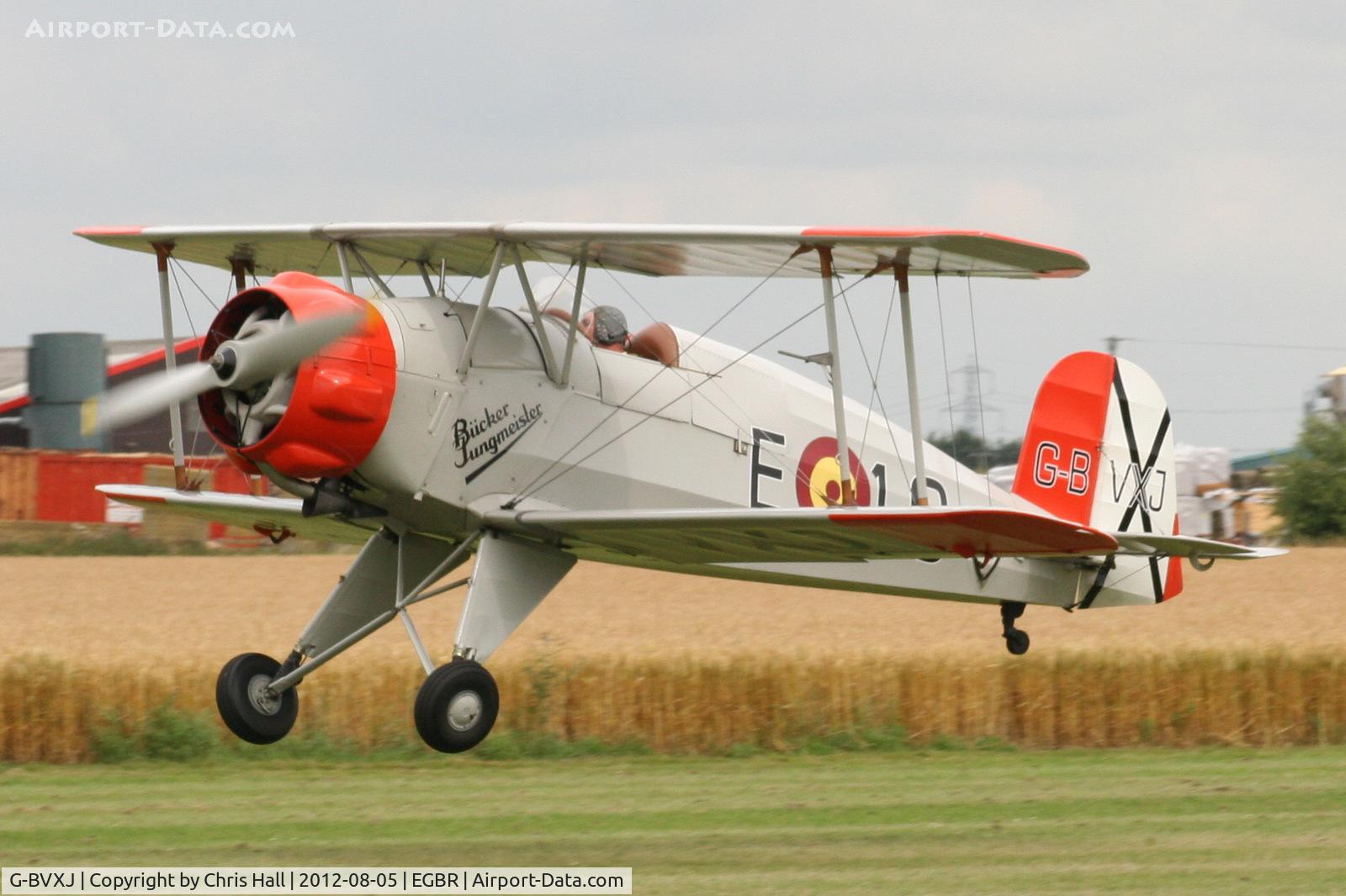 G-BVXJ, 1937 Bucker Bu-133C Jungmeister C/N E-19, The Real Aeroplane Club's Summer Madness Fly-In, Breighton