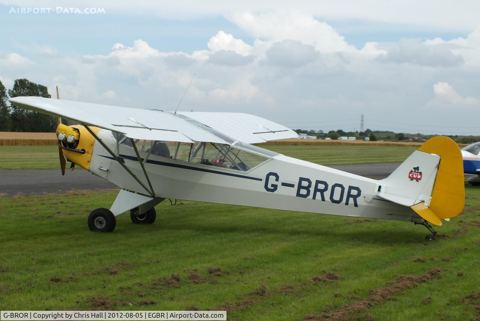G-BROR, 1943 Piper L-4H Grasshopper (J3C-65D) C/N 10885, The Real Aeroplane Club's Summer Madness Fly-In, Breighton