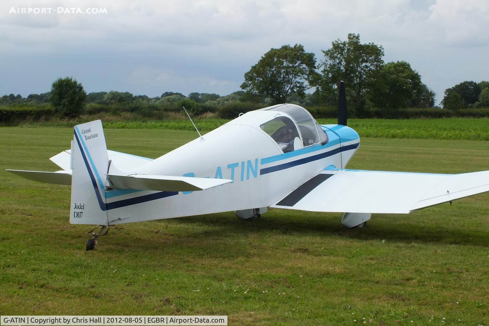 G-ATIN, 1956 SAN Jodel D-117 C/N 437, The Real Aeroplane Club's Summer Madness Fly-In, Breighton