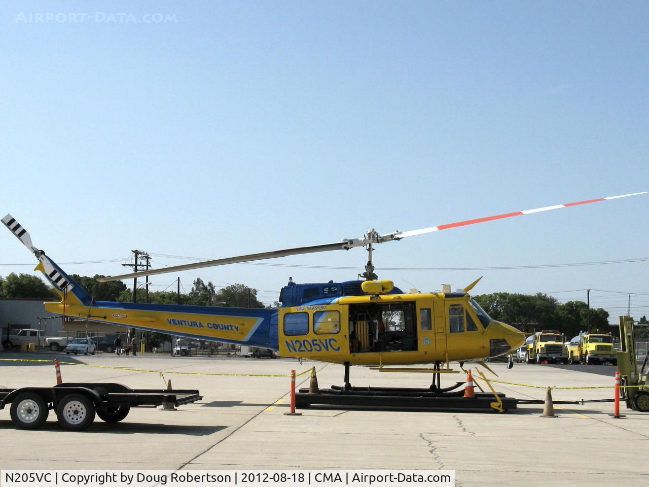 N205VC, 1969 Bell 205A-1 C/N 30066, 1969 Bell 205A-1, One 1,400 shp AVCO Lycoming TS313A Turboshaft derated to 1,250 shp for takeoff, of Ventura County Sheriff's Dept. Aviation Unit.
