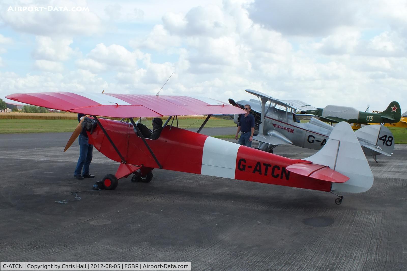 G-ATCN, 1965 Luton LA-4A Minor C/N PAL 1118, The Real Aeroplane Club's Summer Madness Fly-In, Breighton
