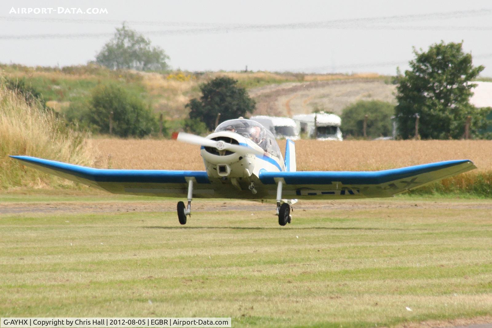 G-AYHX, 1958 SAN Jodel D-117A C/N 903, The Real Aeroplane Club's Summer Madness Fly-In, Breighton