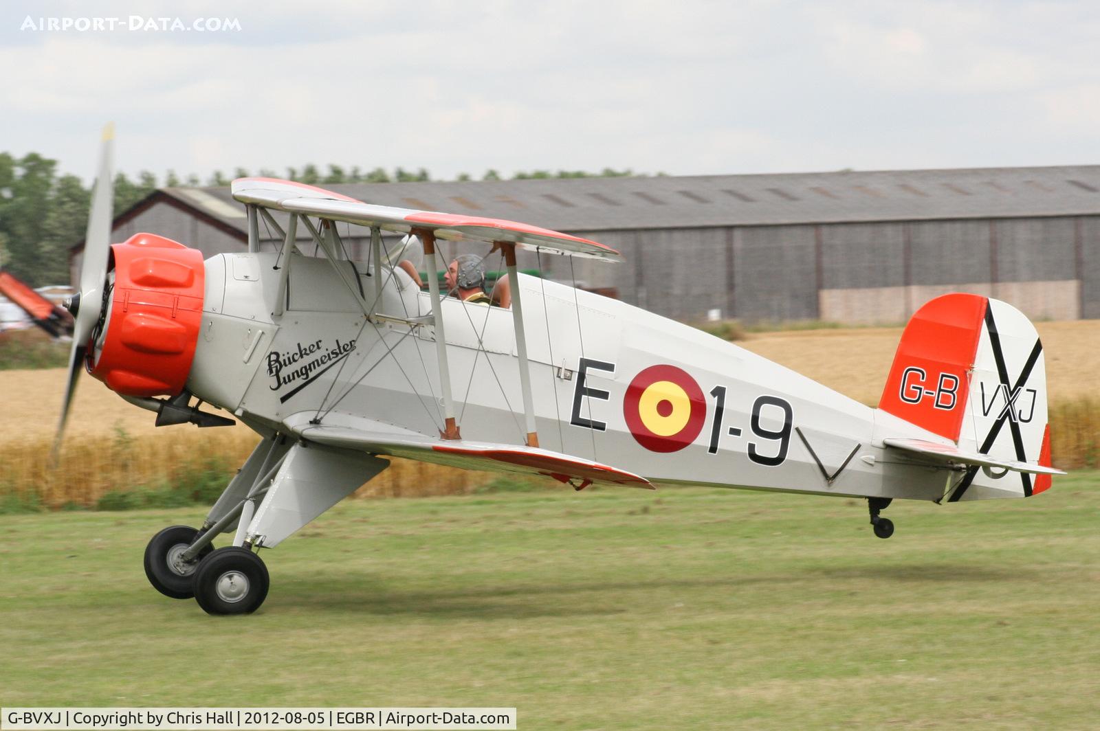 G-BVXJ, 1937 Bucker Bu-133C Jungmeister C/N E-19, The Real Aeroplane Club's Summer Madness Fly-In, Breighton