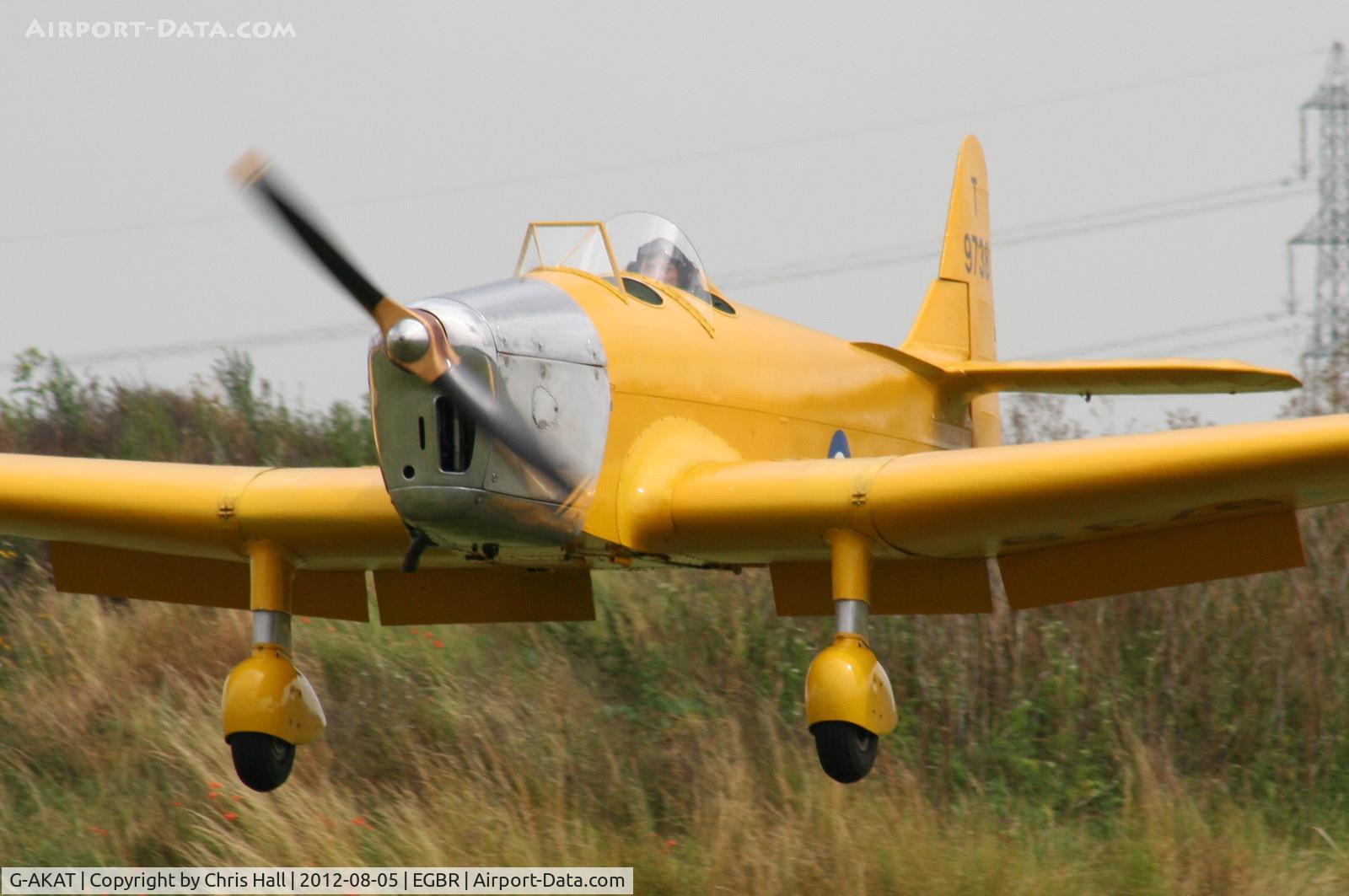 G-AKAT, 1940 Miles M14A Hawk Trainer 3 C/N 2005, The Real Aeroplane Club's Summer Madness Fly-In, Breighton